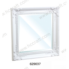 Nouveau miroir en bois blanc pour décoration murale